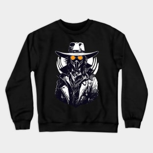 Weird Wild West: Cyberpunk Cowboy Horror Crewneck Sweatshirt